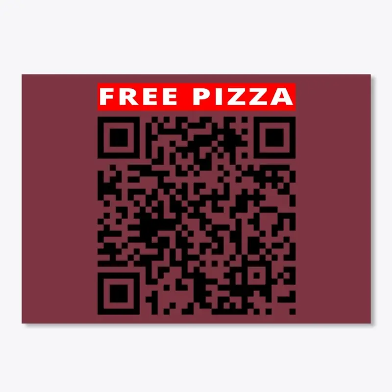 Free PIZZA Prank Rick Roll QR code