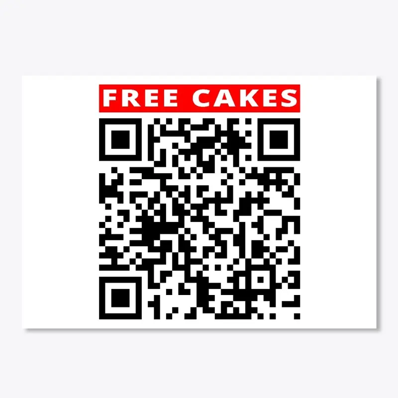 Free Cakes Prank Rick Roll QR code