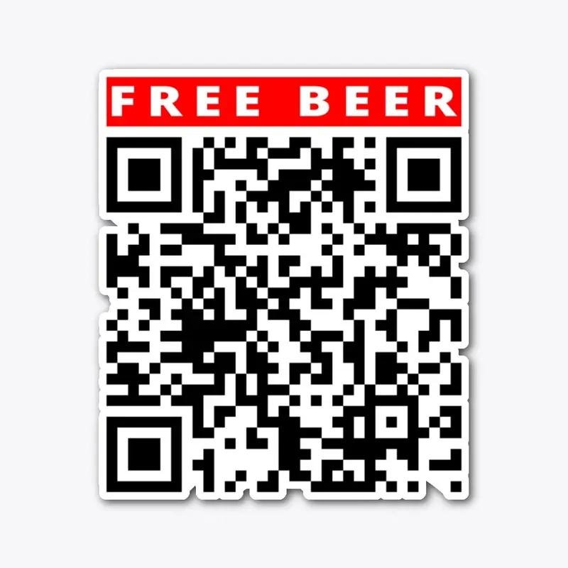 Free Beer Prank Rick roll QR code